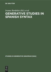 book Generative Studies in Spanish syntax