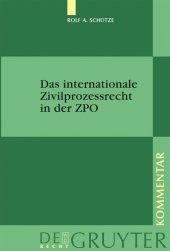 book Das internationale Zivilprozessrecht in der ZPO: Kommentar