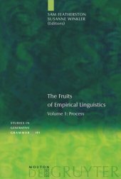 book The Fruits of Empirical Linguistics: Volume 1 Process