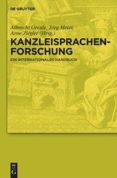 book Kanzleisprachenforschung: Ein internationales Handbuch