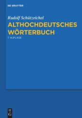 book Althochdeutsches Wörterbuch: 7., durchgesehene und verbesserte Auflage.