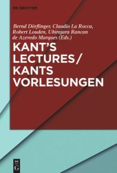 book Kant’s Lectures / Kants Vorlesungen