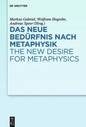 book Das neue Bedürfnis nach Metaphysik / The New Desire for Metaphysics