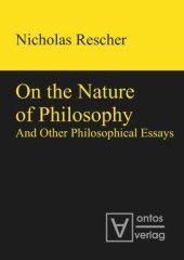 book On the Nature of Philosophy and Other Philosophical Essays