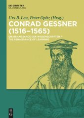 book Conrad Gessner (1516-1565): Die Renaissance der Wissenschaften/The Renaissance of Learning