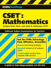 book CliffsTestPrep CSET: Mathematics