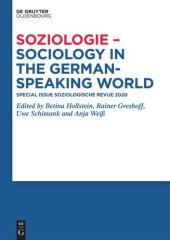 book Soziologie - Sociology in the German-Speaking World: Special Issue Soziologische Revue 2020