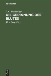 book Die Gerinnung des Blutes