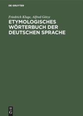 book Etymologisches Wörterbuch der deutschen Sprache