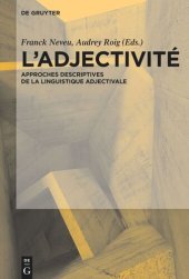 book L’Adjectivité: Approches descriptives de la linguistique adjectivale