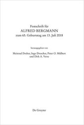 book Festschrift für Alfred Bergmann zum 65. Geburtstag am 13. Juli 2018