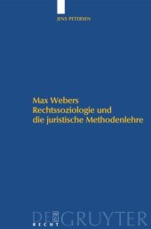 book Max Webers Rechtssoziologie und die juristische Methodenlehre