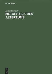 book Metaphysik des Altertums