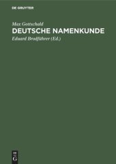 book Deutsche Namenkunde: Unsere Familiennamen nach ihrer Entstehung und Bedeutung