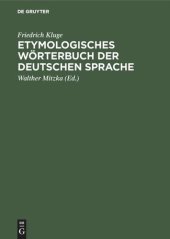 book Etymologisches Wörterbuch der deutschen Sprache