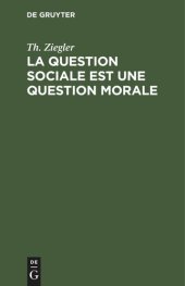 book La question sociale est une question morale