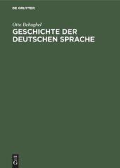 book Geschichte der deutschen Sprache