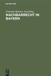 book Nachbarrecht in Bayern