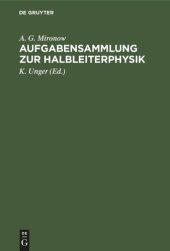 book Aufgabensammlung zur Halbleiterphysik