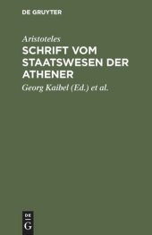 book Schrift vom Staatswesen der Athener