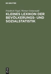 book Kleines Lexikon der Bevölkerungs- und Sozialstatistik