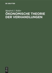 book Ökonomische Theorie der Verhandlungen: Einführung