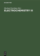 book Electrochemistry III