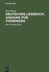 book Deutsches Lesebuch. Anhang für Thüringen