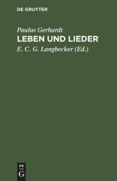 book Leben und Lieder