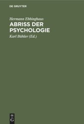 book Abriss der Psychologie