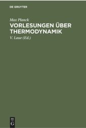 book Vorlesungen über Thermodynamik