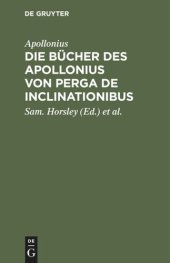 book Die Bücher des Apollonius von Perga De Inclinationibus