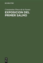 book Exposicion del primer salmo