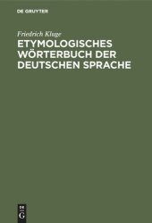 book Etymologisches Wörterbuch der deutschen Sprache