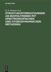 book Strukturuntersuchungen an Biopolymeren mit spektroskopischen und hydrodynamischen Methoden