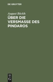 book Über die Versmaße des Pindaros