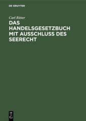 book Das Handelsgesetzbuch mit Ausschluß des Seerecht