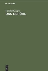 book Das Gefühl: Eine psychologische Untersuchung