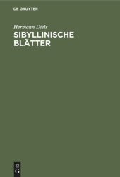 book Sibyllinische Blätter