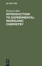 book Introduction to Experimental Inorganic Chemistry