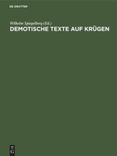 book Demotische Texte auf Krügen