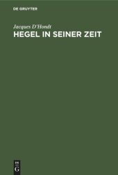 book Hegel in seiner Zeit: Berlin, 1818–1831