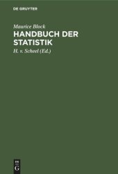 book Handbuch der Statistik