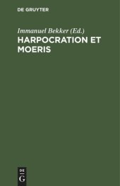 book Harpocration et Moeris