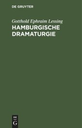 book Hamburgische Dramaturgie