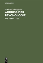 book Abbriss der Psychologie