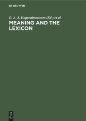 book Meaning and the lexicon