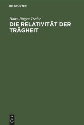 book Die Relativität der Trägheit