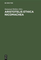 book Aristotelis ethica nicomachea