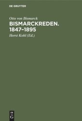 book Bismarckreden. 1847–1895